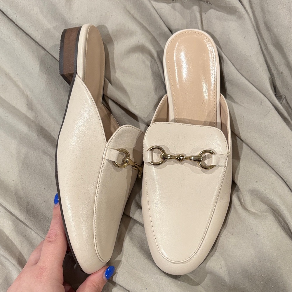 Elegant Cream Slip-On Loafers